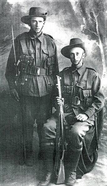 Alexander George Bates (right) awarded the Distinguished Conduct Medal and Military Cross. 