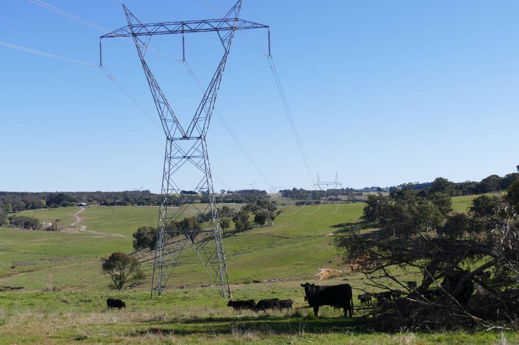 Transmission towers standing 65 metres high will "scar" the landscape and have implications for agricultural activities like use of drones and GPS, landowners say. Picture supplied.