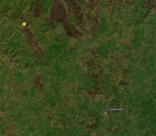 A magnitude 2.6 earthquake was recorded northwest of Crookwell on March 15. Image by Geoscience Australia.