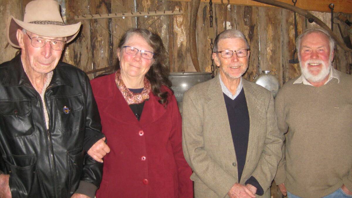 Lance Cooke, Rosemary and Bob Spiller and Greg Walmsley at the Historical Society's Pye Cottage presentation.