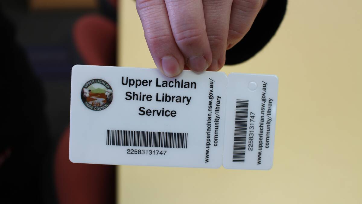 The new Upper Lachlan Shire Library Service Library Card.