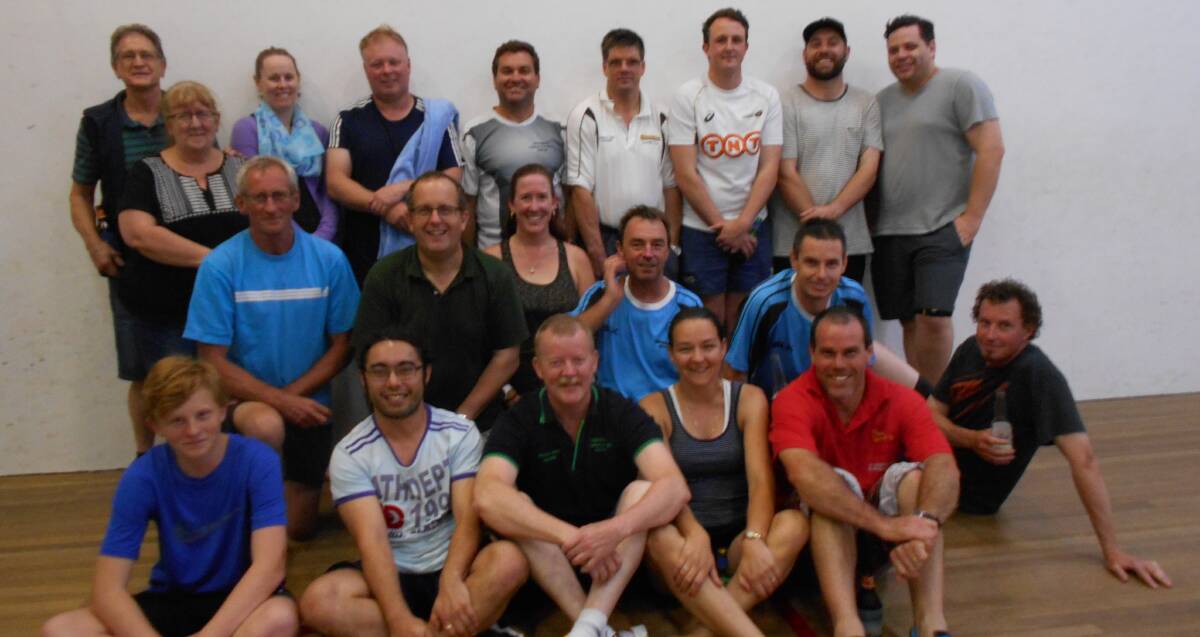 Great fun!: The spring squash competition players enjoy the competition offered at the Crookwell Squash Centre. 