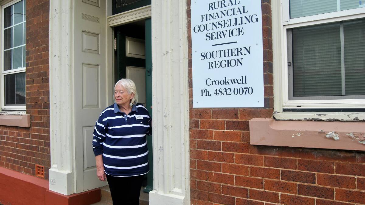 HELPING HAND: Beverly Houterman stands outside the Rural Financial Counselling Service, located in the heart of Crookwell. Photo: Mariam Koslay.
