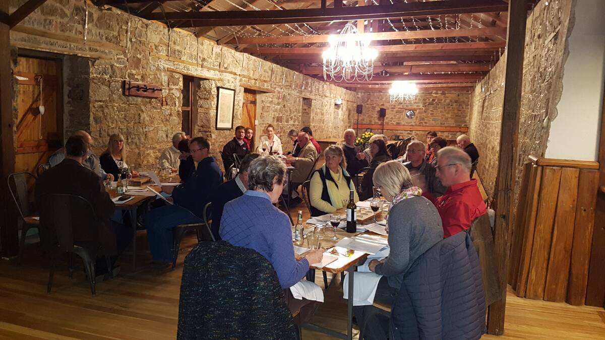 Dinner is served at the recent Landcare AGM