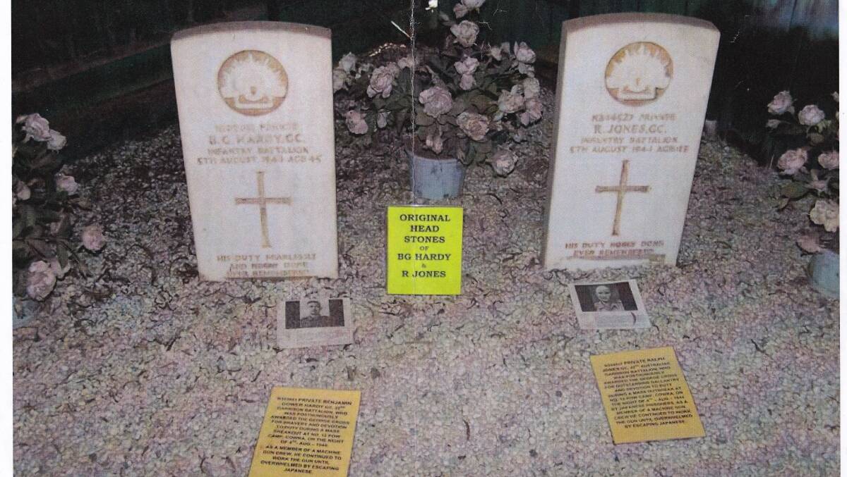 HEADSTONES: The original headstones of Privates Ralph Jones from Tuena and Benjamin Hardy were up for private auction until the Crookwell RSL Sub Branch intervened and asked the Australian War Memorial to acquire them. 