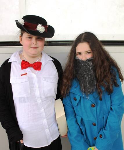 BOOK WEEK: Mary Poppins (Logan Knight) with Mr Twit (Lanie Allsop) at the Book Character Parade