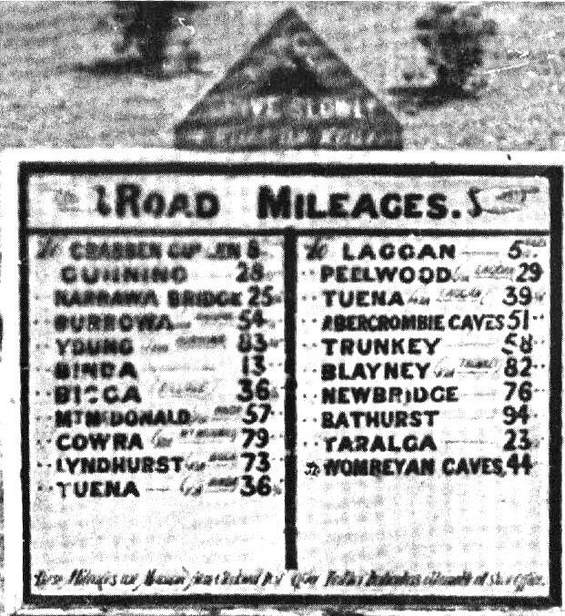 The original road mileage sign. Does anyone know where it is?