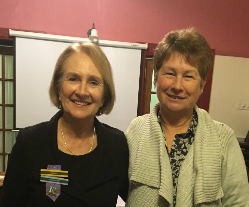 TALK ON TURKEY: Friends Rhondda O'Connor and Marguerite Walsh entertained the VIEW Club ladies last Tuesday evening with their travels.