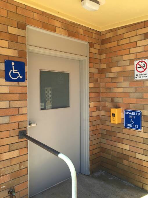 The disabled toilets at the Amenities Block in the main street of Crookwell. Photo Bronwyn Haynes.