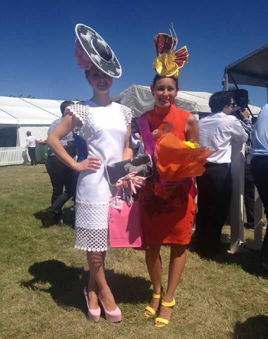 LADIES DAY: Kody-Leigh Hirst and Viviana Parish, Runner up and Winner for Best Dressed Young Lady 2014