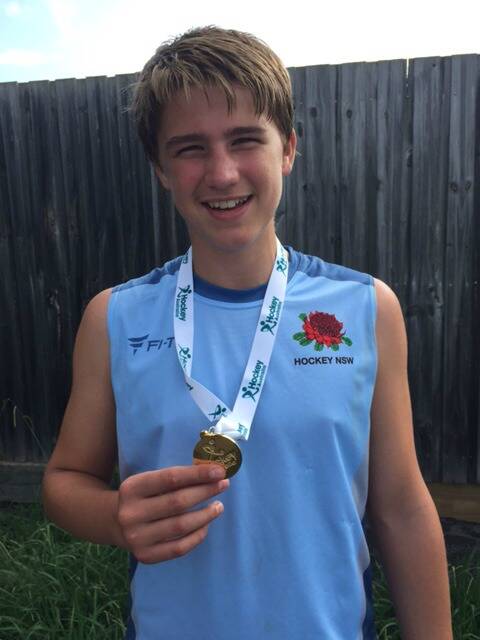 GOLDEN TIME: Zac McGregor played in the NSW indoor hockey teams in 2014, 2015 and 2016, winning a silver medal in 2015 and gold medal in 2016.