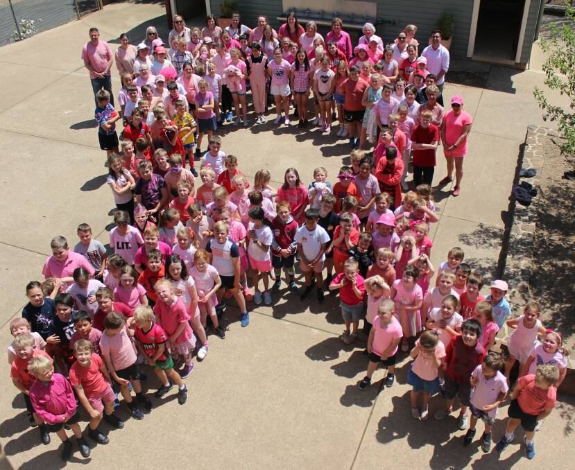Students and staff at Crookwell Public School raised $274.10. Photo courtesy Michael Whittington. 