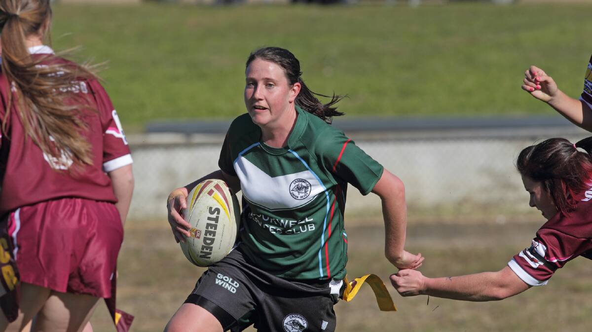 Ellie McGeechan playing for the Crookwell She Devils against Harden Hawkettes. Photo by Susan Meli.