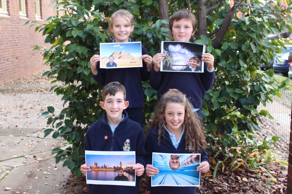 Brianna Roberts at the Pyramids of Giza, Riley Osborne admiring Sydney’s fireworks show, Marlee Seaman taking an underwater selfie and Zeth Young in London are just a few of the exciting places Year 4 took themselves with Adobe Photoshop.
While Year 3 were doing their NAPLAN assessments, Year 4 were going around the world taking amazing photos! By using the power of Adobe Photoshop the Year 4 students manipulated photos and placed their image on a different background of their choice, creating the impression that they were actually there! Students have photographic evidence of themselves visiting New York, Paris, Hawaii and even erupting volcanoes!