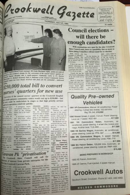 What made news in the Gazette 20 years ago?