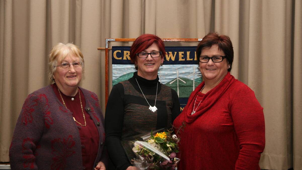 Coralie Anthoney with the July guest speaker Marg Hudson and  Liz Ikin 