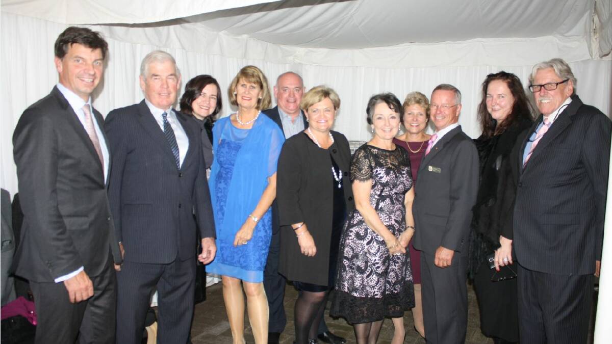 At the launch of the winter edition of the Central West Lifestyle magazine: (l-r)  Angus Taylor (Member for Hume), Alex Tickle (magazine Publisher), Louise Taylor, Elizabeth Tickle (magazine Editor and Publisher), Michael Tuckerman, Wendy Tuckerman (Boorowa Shire Mayor), Hon Pru Goward (Member for Goulburn), Suzie Shaw, John Shaw (Mayor of Upper Lachlan Shire),  Annette and Wentworth Hill of “The Stables” Binda.