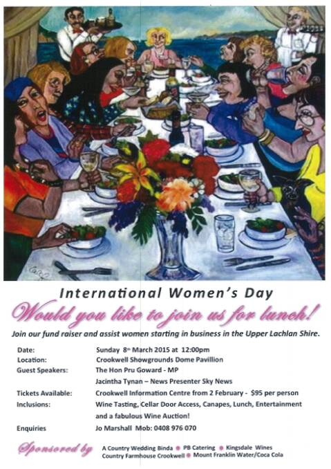 International Women's Day - Sunday March 8 in Crookwell