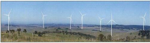 This photo-montage gives an idea of how the Crookwell 3 South area (opposite Pejar Dam and adjacent to the Goulburn Road) may look when the turbines are in place.