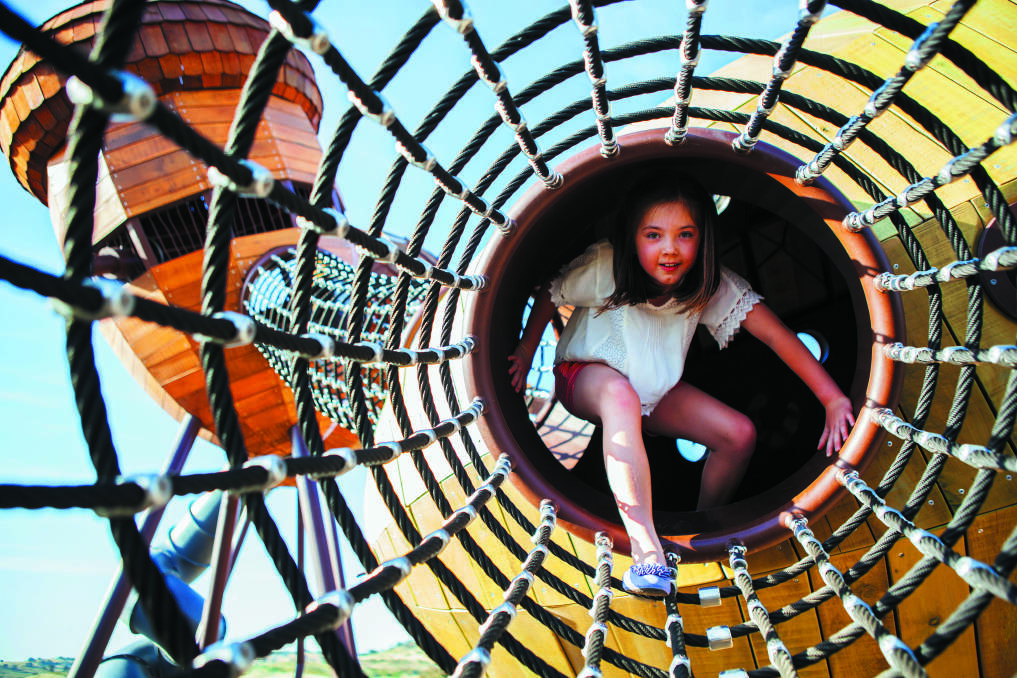 The Pod playground at the National Arboretum is arguably the most innovative playground in Australia.  PHOTO Visit Canberra