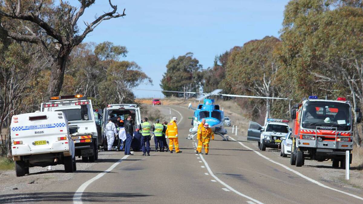 Motor Vehicle Accident on Crookwell Rd this year. | Photo ANTONY DUBBER.