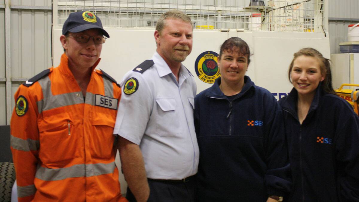 New family committed to public safety and help in emergency situations: Brendon Orchard, Nick Orchard (SES Controller for Upper Lachlan) Melissa Orchard and Amy Orchard.
