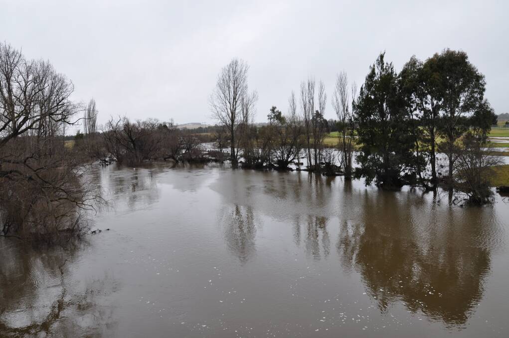 While the rainfall totals weren't huge, Goulburn still saw some minor flooding. Photo: Louise Thrower