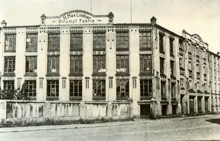 The original Lindner Strumpf Fabrik in Chemnitz, Germany in 1932. Photo: supplied