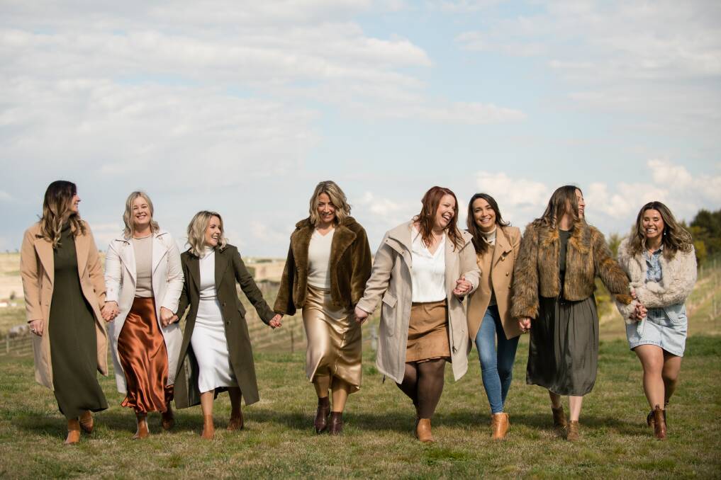 From left to right: Dani Coleman, Jess Grashorn, Loren Gay, Prue Martin, Rachael Cramp, Leah Cain, Ashley Joyce and Lucy Fife. Picture by It's a Beautiful Life Photography