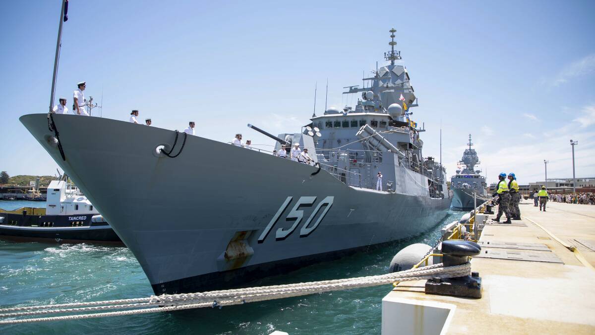 HMAS Anzac at Fleet Base West in Western Australia. Picture Defence