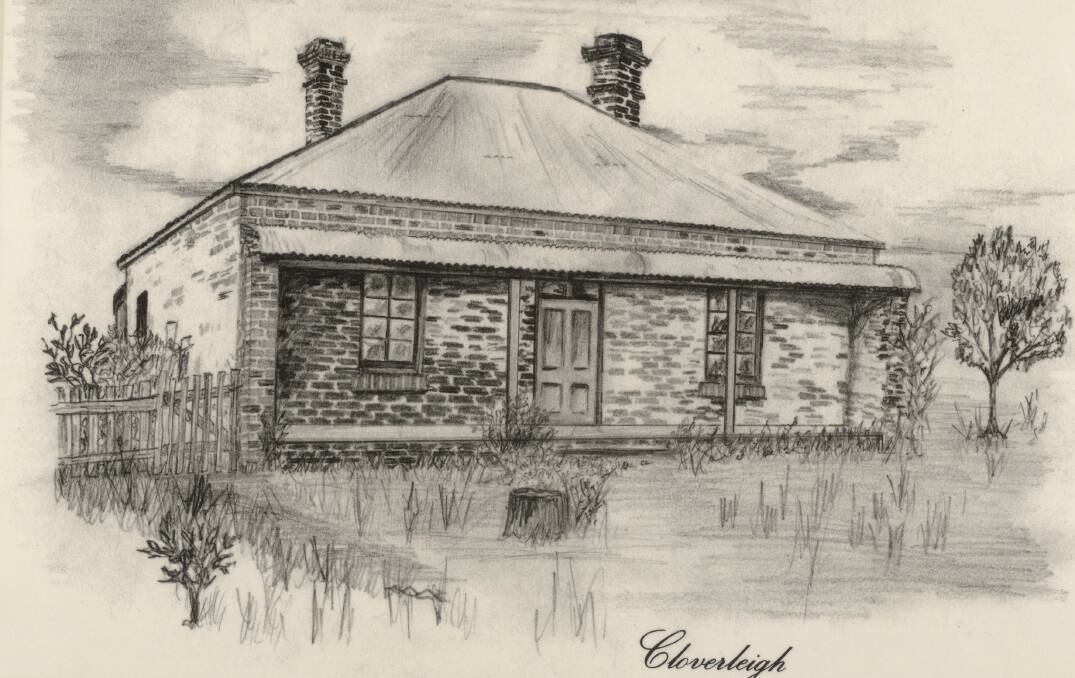 HOME SWEET HOME: A sketch of Cloverleigh where Charles Willis brought his wife and young son in 1886. Photo: supplied.