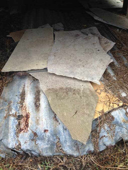ILLEGAL DUMPING: Dumping materials from the Asbestos Awareness site. Photos: supplied.