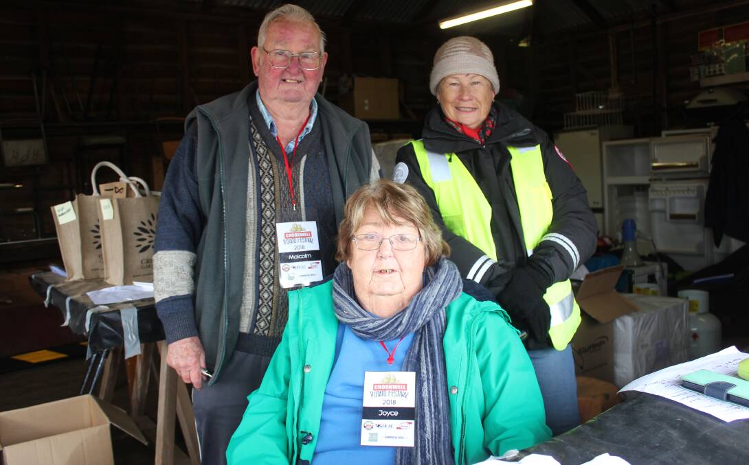Joyce Edwards (middle) with volunteers on the day.