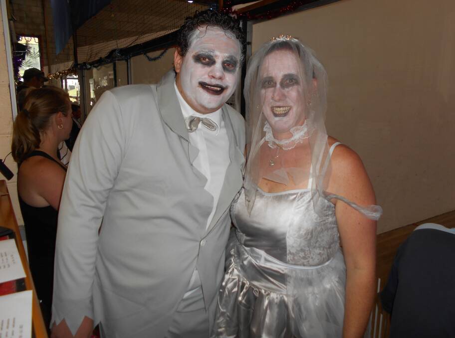  DRESSED FOR OCCASION: The special prize went to ‘Ghostly Stiffs’ Michelle Barney and Mitchell Foord. Photo: Supplied