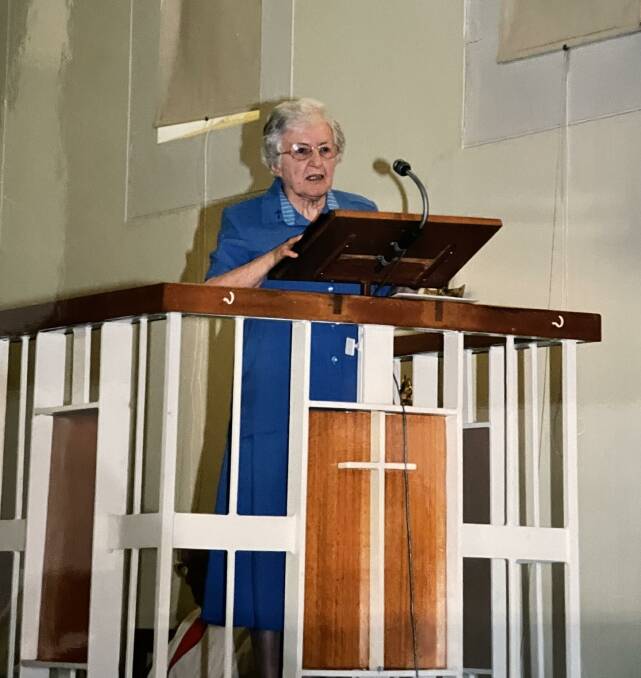 Sr Mary Paulinus at a Mass celebrating her golden jubilee in 1994. Picture supplied. 