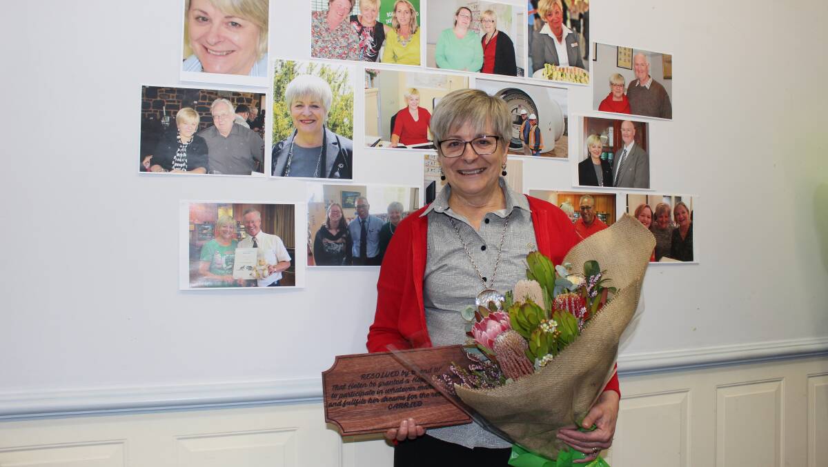 Helen Peterson at her Thursday farewell. Photo supplied