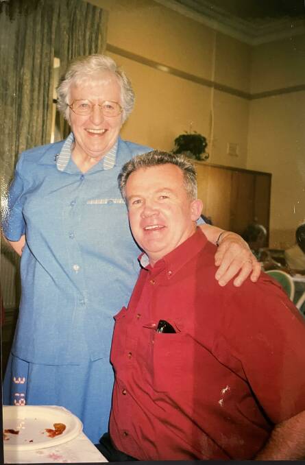 Sister Paulinus and her nephew, Father Mark Croker. Picture supplied.