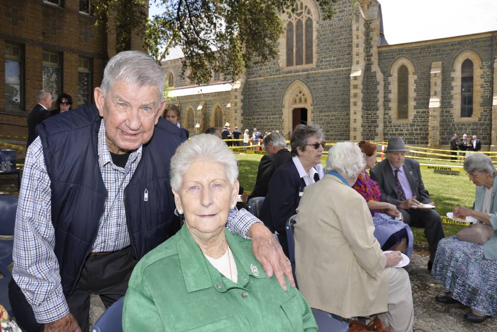 Father Laurie Blake's brother, Geoff and wife, Shirley, were proud of the former parish priest's contribution to the cathedral's restoration. Picture by Louise Thrower.