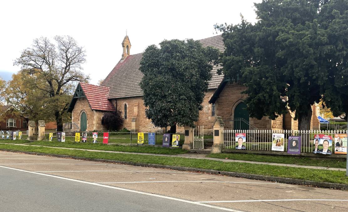 Pre-polling at Saint Saviour's Hall has been busy over the past two weeks It is only open to interstate voters on election day. Photo: Louise Thrower.