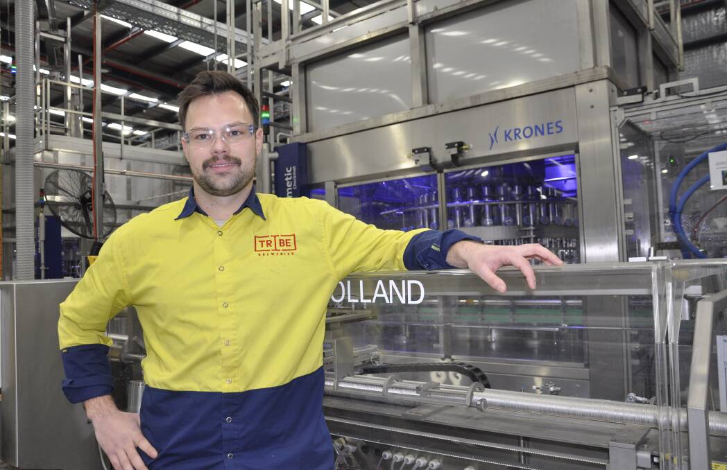 Tribe Brewery packaging manager, Julius Diedrich, moved from Germany to take up his Goulburn role. Mr Diedrich has a strong brewing background. Picture by Louise Thrower.