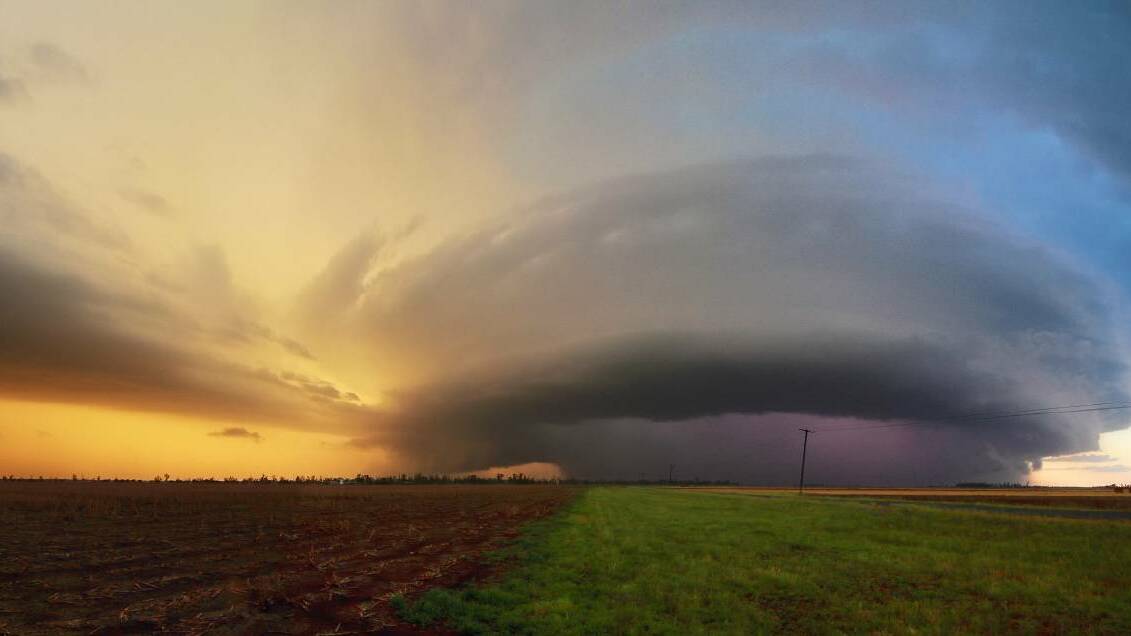 A scary looking storm hits on the Darling Downs. Pic: Marty Pouwelse
