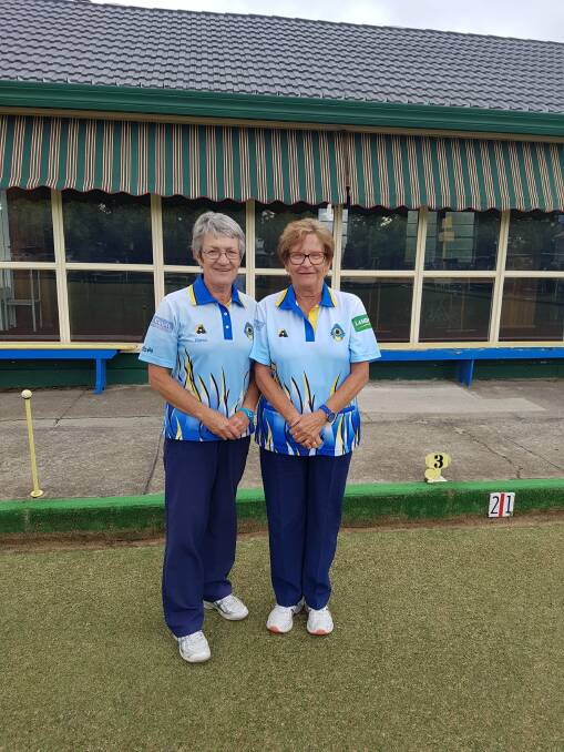 SOCIAL BOWLERS: Sue McIntosh and June Howard on the bowling greens.