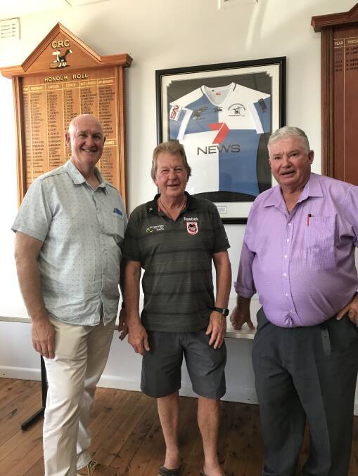 MILESTONE REACHED: A 45-year anniversary was recognised just prior to Christmas for Keith McIntosh an employee of Upper Lachlan Council with general manager John Bell and Mayor Brian McCormack offering congratulations.