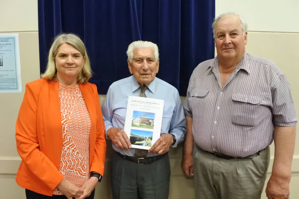 AT THE LAUNCH: CEO of Crookwell Taralga Aged Care Jo Boyce with author of the book Keith Brown and CTAC chairman Max Keith. Photo Bronwyn Haynes.