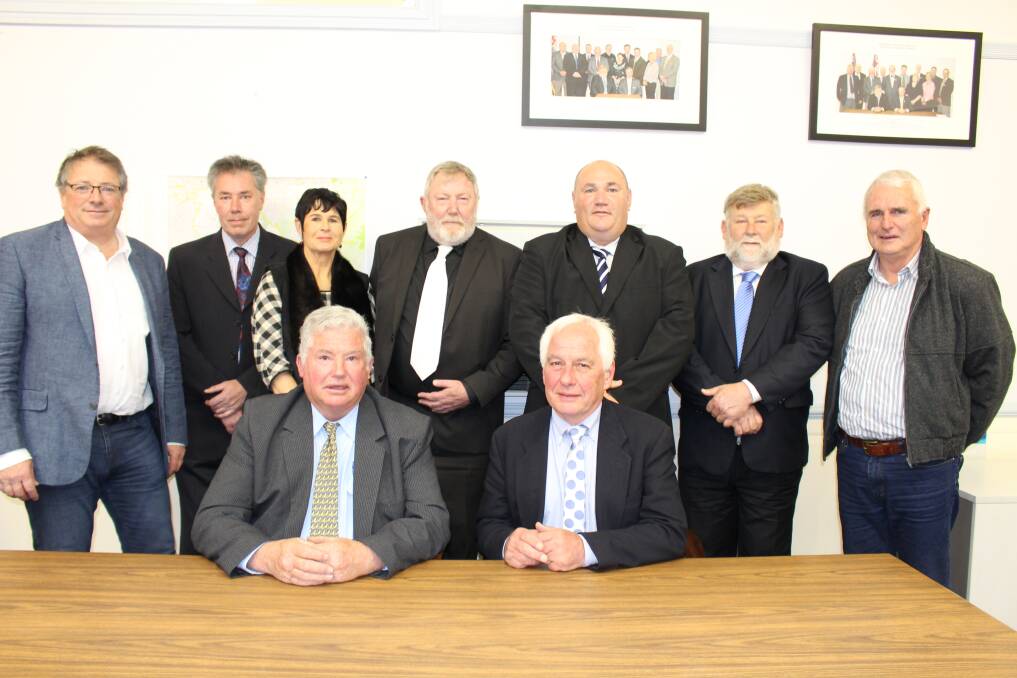 Current Upper Lachlan Shire Councillors with (front) Mayor Brian McCormack OAM and Deputy Mayor John Stafford.
