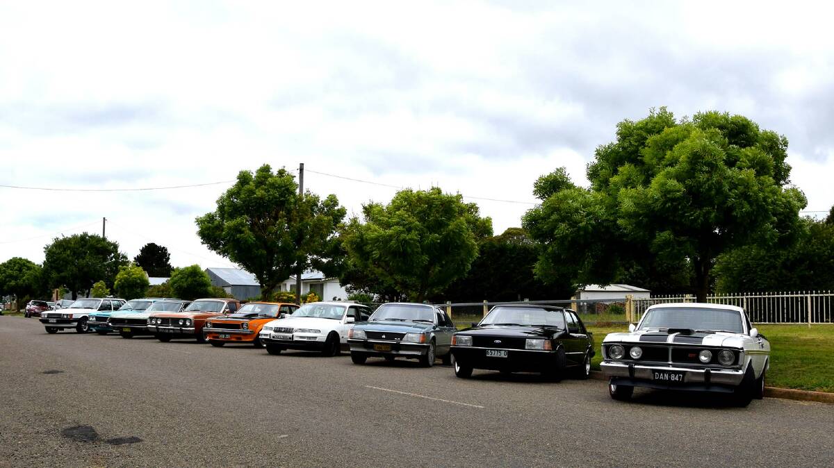 LINE UP: The Crookwell Car Club Inc. had their first club run on the weekend visiting Taralga for lunch.