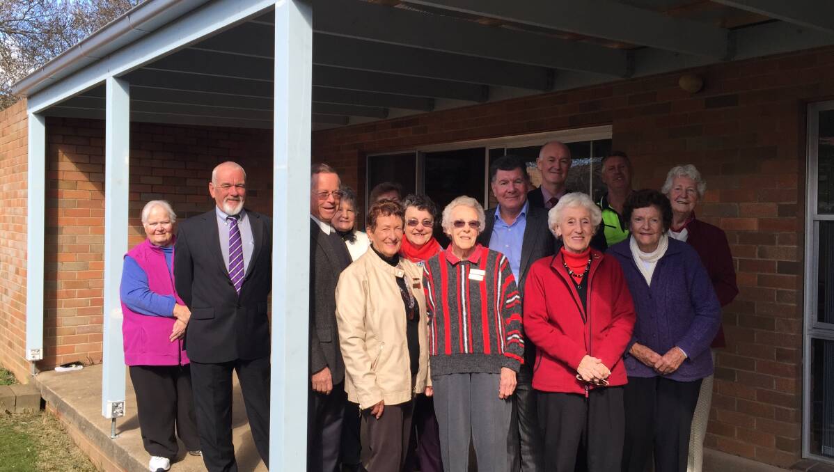 Crookwell Senior Citizens gained funding from Southern Phone for their new veranda prior to the grant funding ending. Photo Bronwyn Haynes.