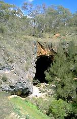 SAFE CAVE: Entwistle and 14 of his men headed for Trunkey Creek and came across Grove Creek and by chance discovered the Abercrombie Archway.