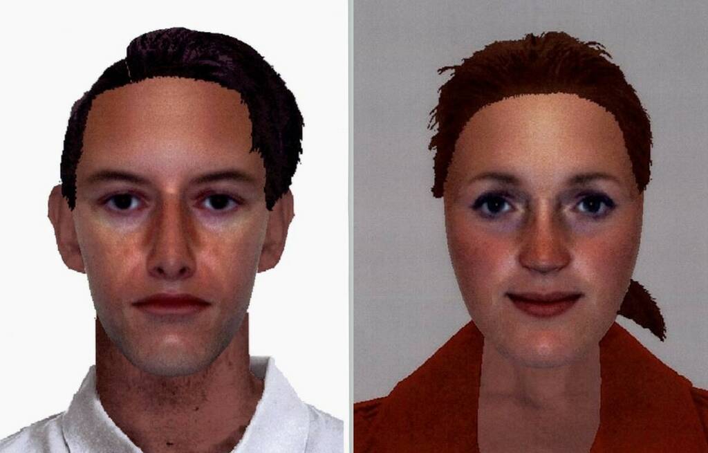 EFIT composite images released by NSW Police of the two people accused of entering a Karabar home posing as FACS caseworkers. Photo: NSW Police