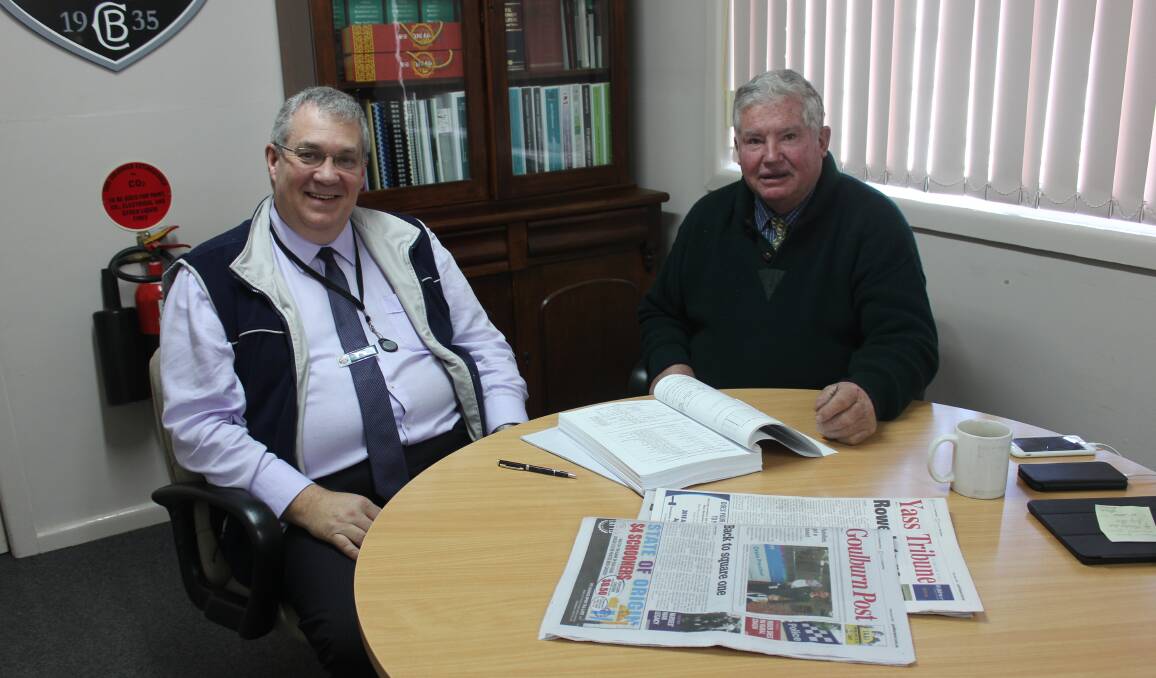 Upper Lachlan Shire's acting general manager Gary Woodman and Mayor Brian McCormack. 